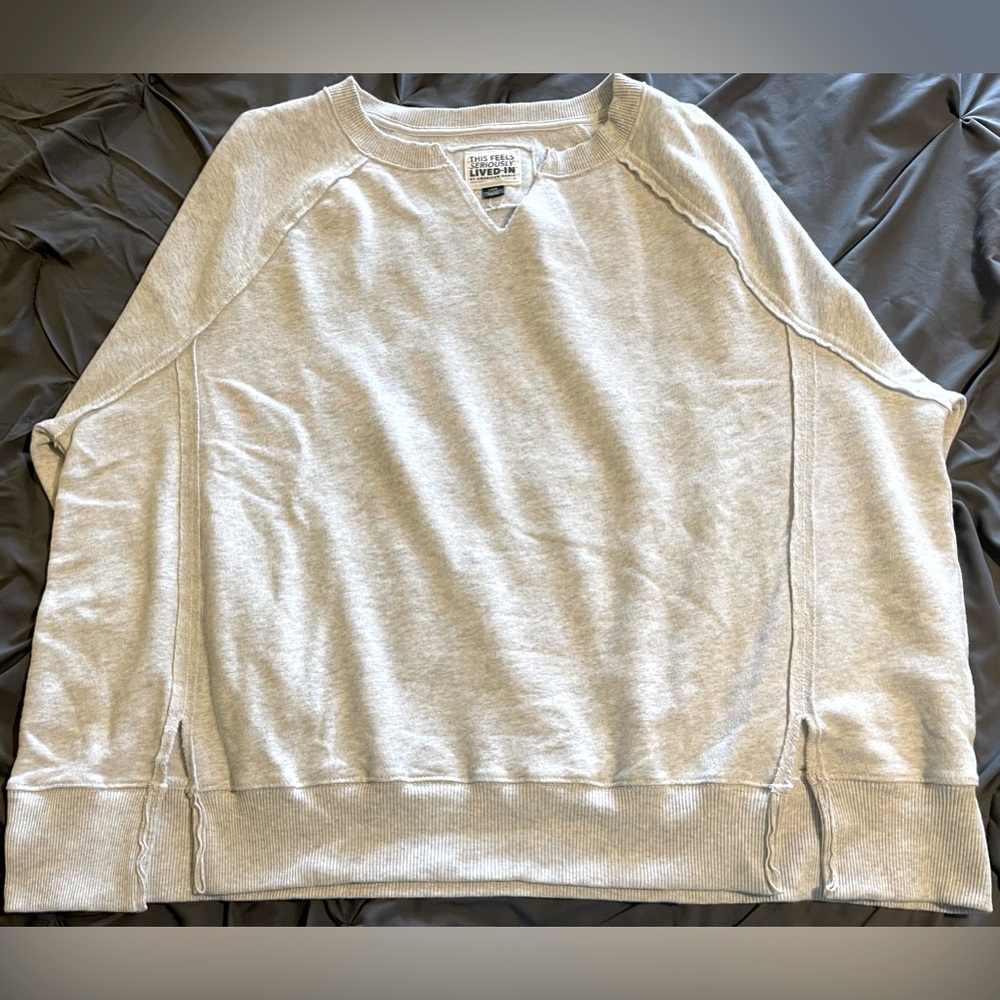 American Eagle Outfitters Big Hug Notch Neck Sweatshirt